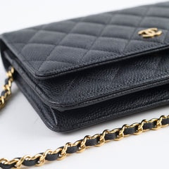 Chanel Wallet On Chain WOC Caviar Black GHW
