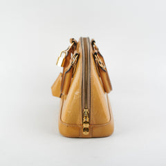 Louis Vuitton Alma BB Patent Stripe Yellow