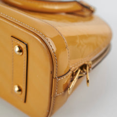 Louis Vuitton Alma BB Patent Stripe Yellow