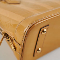 Louis Vuitton Alma BB Patent Stripe Yellow