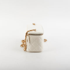 Chanel Vanity Pearl Crush White Lambskin