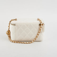 Chanel Vanity Pearl Crush White Lambskin