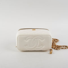 Chanel Vanity Pearl Crush White Lambskin