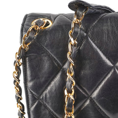 Chanel Vintage Lambskin Black Shoulder Bag