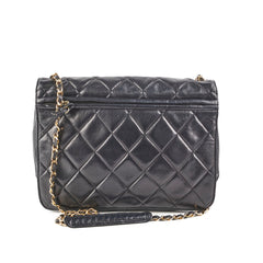 Chanel Vintage Lambskin Black Shoulder Bag