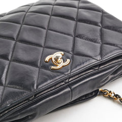 Chanel Vintage Lambskin Black Shoulder Bag