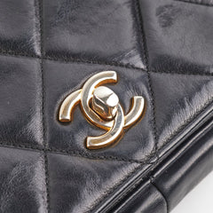 Chanel Vintage Lambskin Black Shoulder Bag