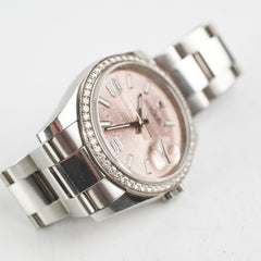 Rolex Datejust 36mm Pink Dial with Diamonds 116244 (2013)