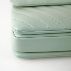 Chanel Trendy CC Chevron Light Green Aqua 25 series