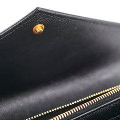 Saint Laurent Envelope Wallet Black