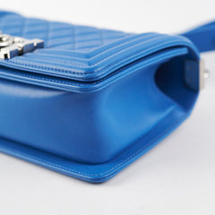 Chanel Small Boy Lambskin Blue