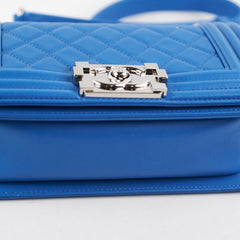 Chanel Small Boy Lambskin Blue