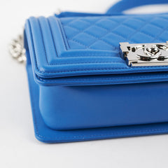 Chanel Small Boy Lambskin Blue