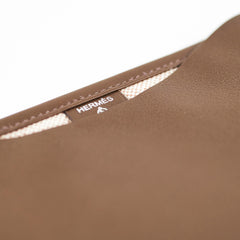 Hermes Petit H Flat Pouch Dark Brown