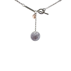 Hermes Ex-Libris Silver Necklace