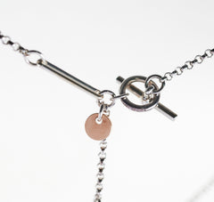 Hermes Ex-Libris Silver Necklace