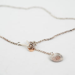 Hermes Ex-Libris Silver Necklace