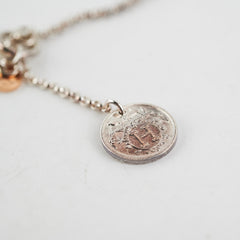 Hermes Ex-Libris Silver Necklace
