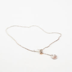 Hermes Ex-Libris Silver Necklace