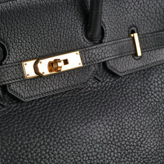 Hermes Birkin 35 Black Clemence Stamp Z Circle