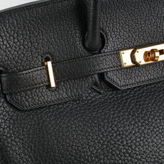Hermes Birkin 35 Black Clemence Stamp Z Circle