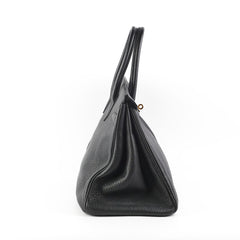 Hermes Birkin 35 Black Clemence Stamp Z Circle