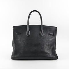 Hermes Birkin 35 Black Clemence Stamp Z Circle
