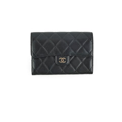 Chanel Lambskin Black Wallet - Series 19