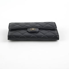 Chanel Lambskin Black Wallet - Series 19