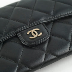 Chanel Lambskin Black Wallet - Series 19