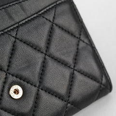 Chanel Lambskin Black Wallet - Series 19