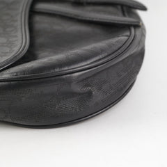 Christian Dior Mens Oblique Leather Saddle Bag