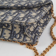 Christian Dior Saddle Oblique Wallet On Chain