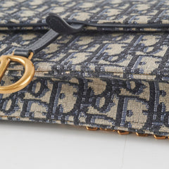 Christian Dior Saddle Oblique Wallet On Chain