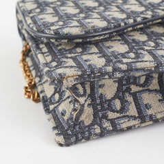 Christian Dior Saddle Oblique Wallet On Chain