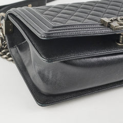 Chanel Old Boy Medium Black Caviar