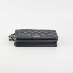 Chanel Caviar Boy Wallet on Chain WOC Black 30Series