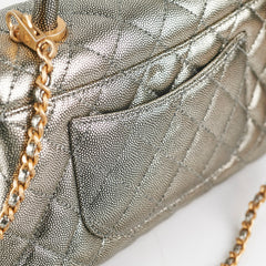 Chanel Small Coco Handle Metallic Silver 28 Series