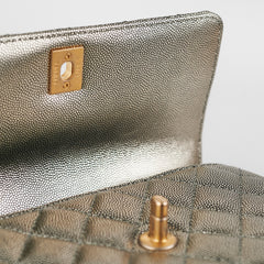 Chanel Small Coco Handle Metallic Silver 28 Series