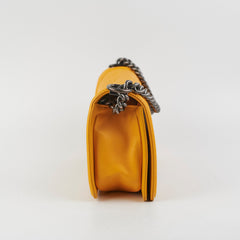 Chanel Old Medium Boy Bag Lambskin Yellow