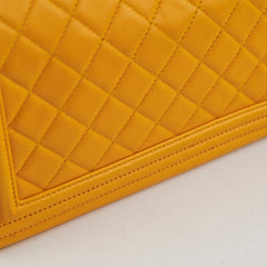 Chanel Old Medium Boy Bag Lambskin Yellow