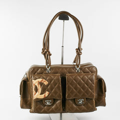 Chanel Cambon Lambskin Reporter Bag Khaki