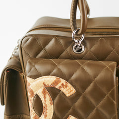 Chanel Cambon Lambskin Reporter Bag Khaki