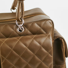 Chanel Cambon Lambskin Reporter Bag Khaki