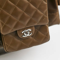 Chanel Cambon Lambskin Reporter Bag Khaki