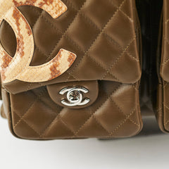 Chanel Cambon Lambskin Reporter Bag Khaki
