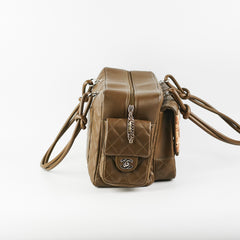 Chanel Cambon Lambskin Reporter Bag Khaki