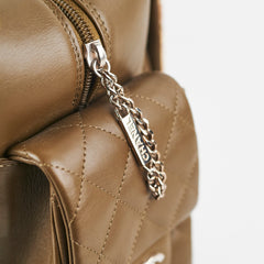 Chanel Cambon Lambskin Reporter Bag Khaki