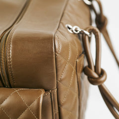 Chanel Cambon Lambskin Reporter Bag Khaki