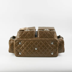 Chanel Cambon Lambskin Reporter Bag Khaki